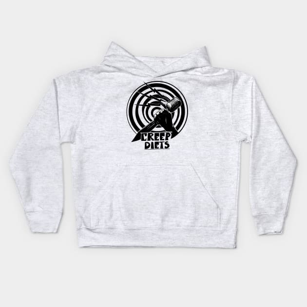 WPFR CREEP DIETS Kids Hoodie by PIRATE FLAG RADIO WPFR